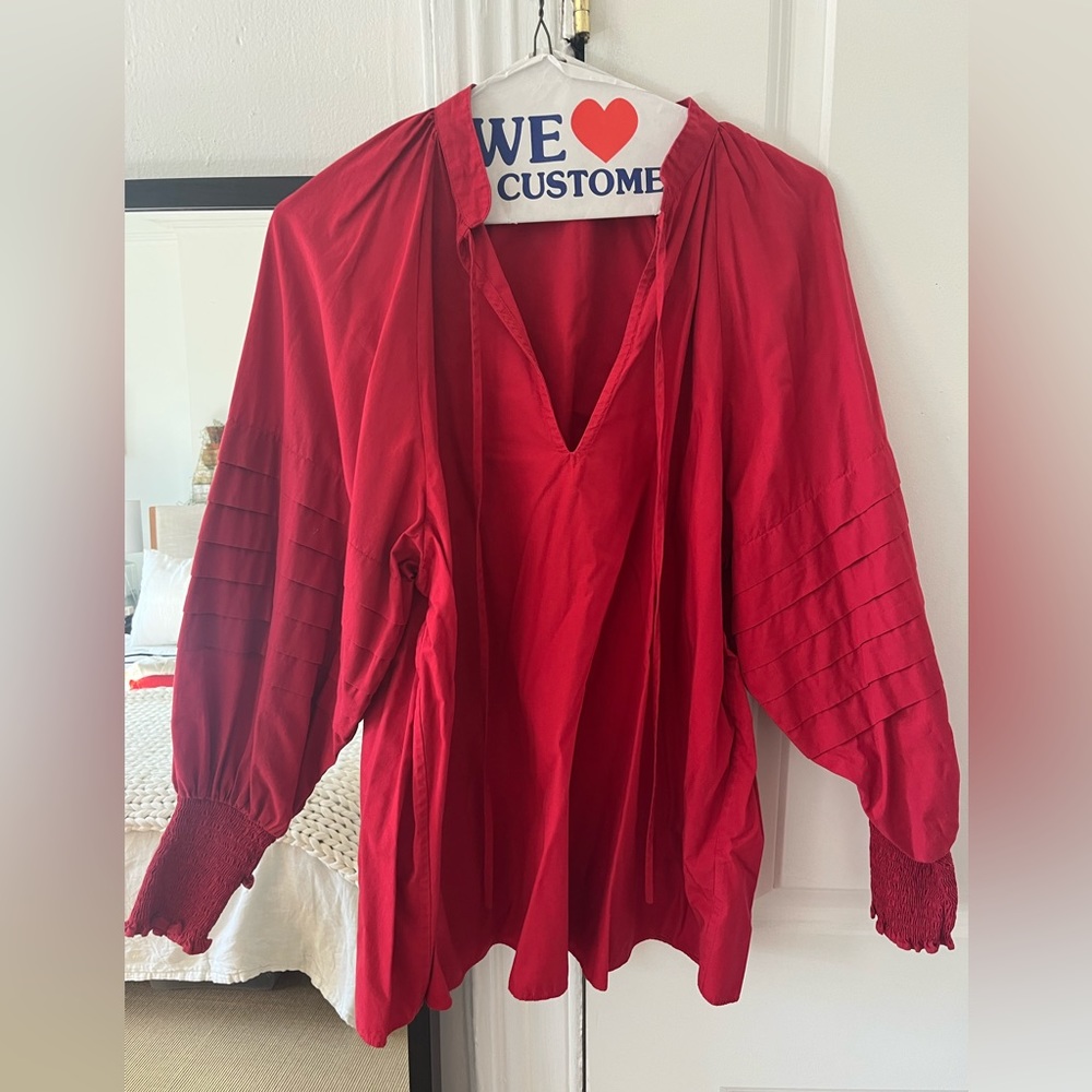 Rhode balloon sleeve top